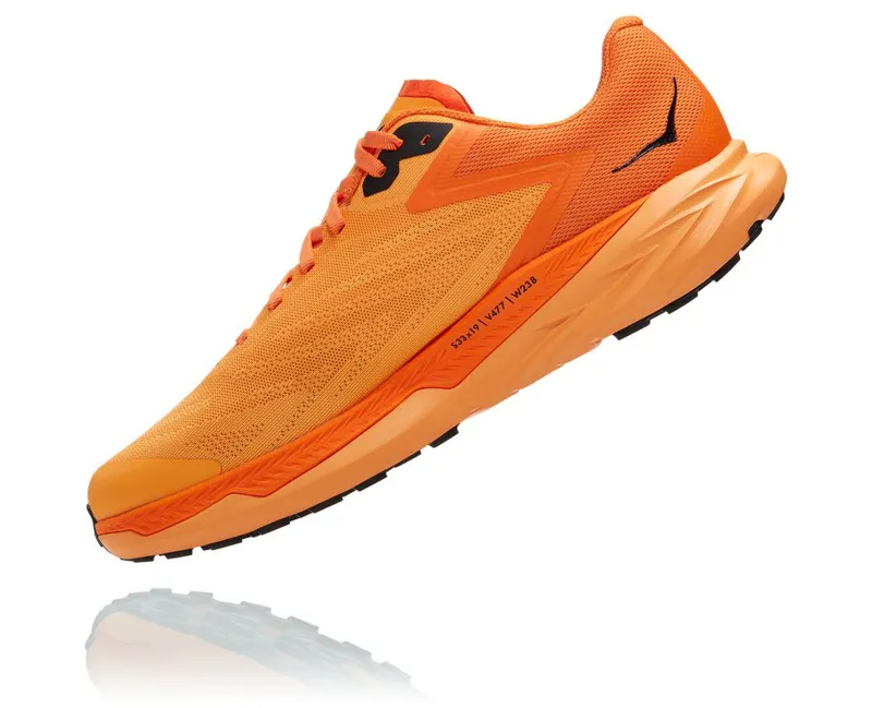 HOKA Zinal Men's Trail Running Shoe in Blazing Orange/Persimmon Orange-5