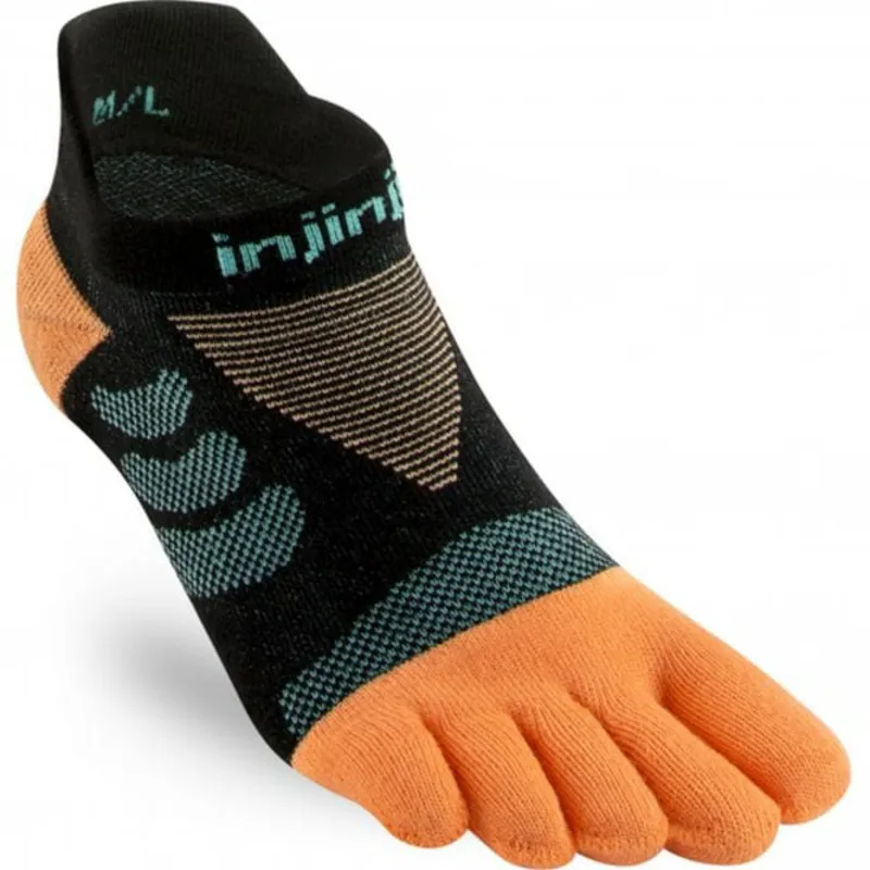 Injinji Ultra Run No-Show Womens Running Sock in Tide