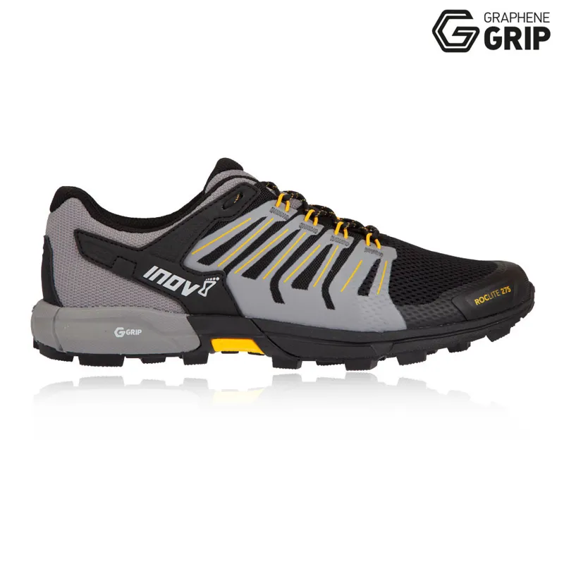 Inov8 Roclite G 275 Men's Trail Running Shoe in Black/Yellow