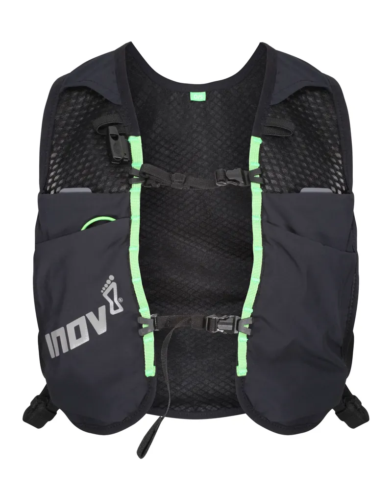Inov8 VentureLite 4 Vest Running Pack in Black/Green-2