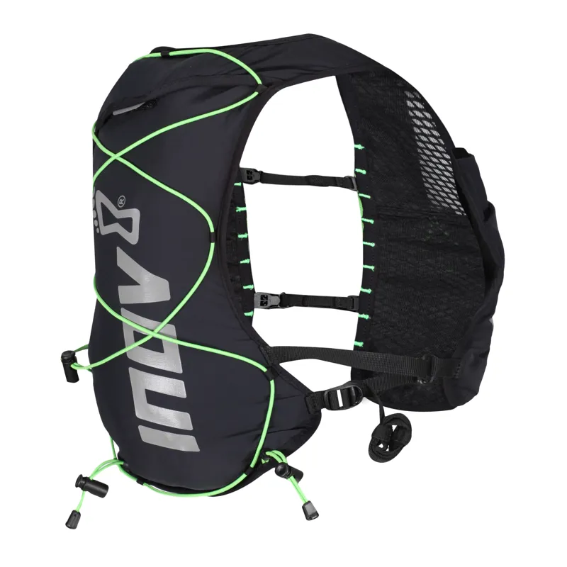 Inov8 VentureLite 4 Vest Running Pack in Black/Green-12