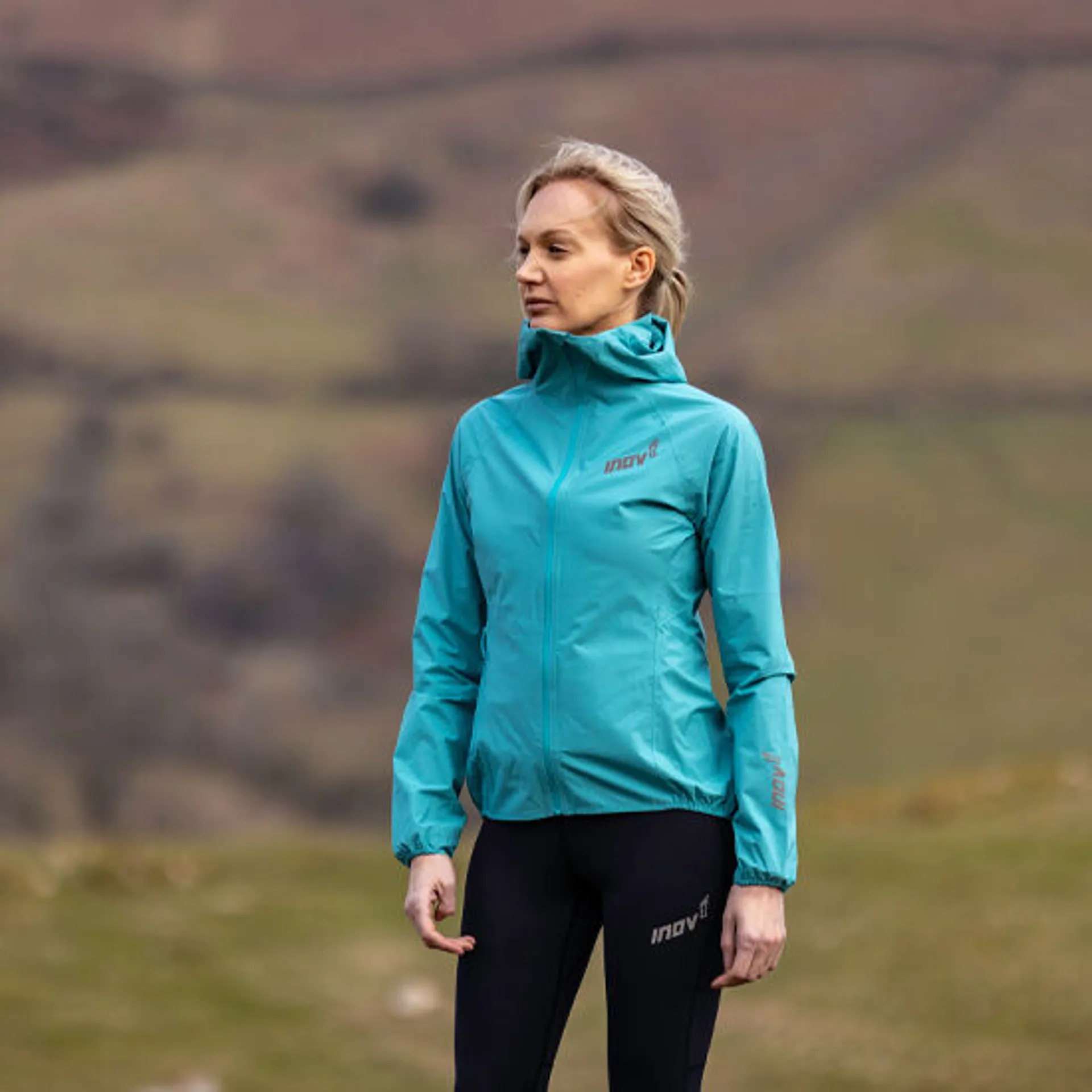 Inov8 Stormshell Women's Waterproof Running Jacket in Teal