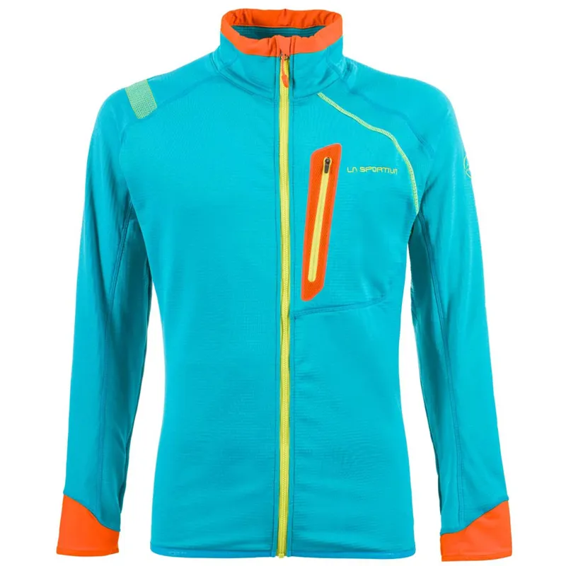 La Sportiva Shamal Mens Jacket in Tropic Blue/Pumpkin