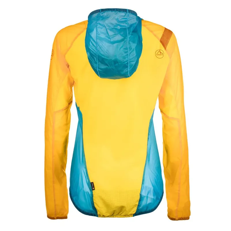 La Sportiva Briza Womens Windbreaker Jacket in Malibu Blue/Yellow-1