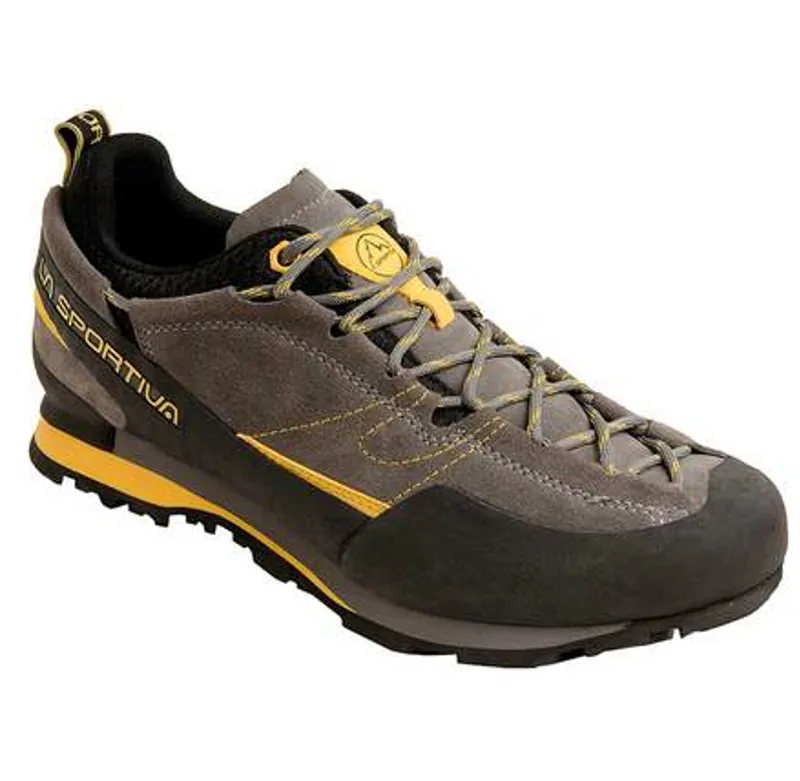La Sportiva Boulder X Men's Approach/Walking Shoe in Grey/Yellow-3