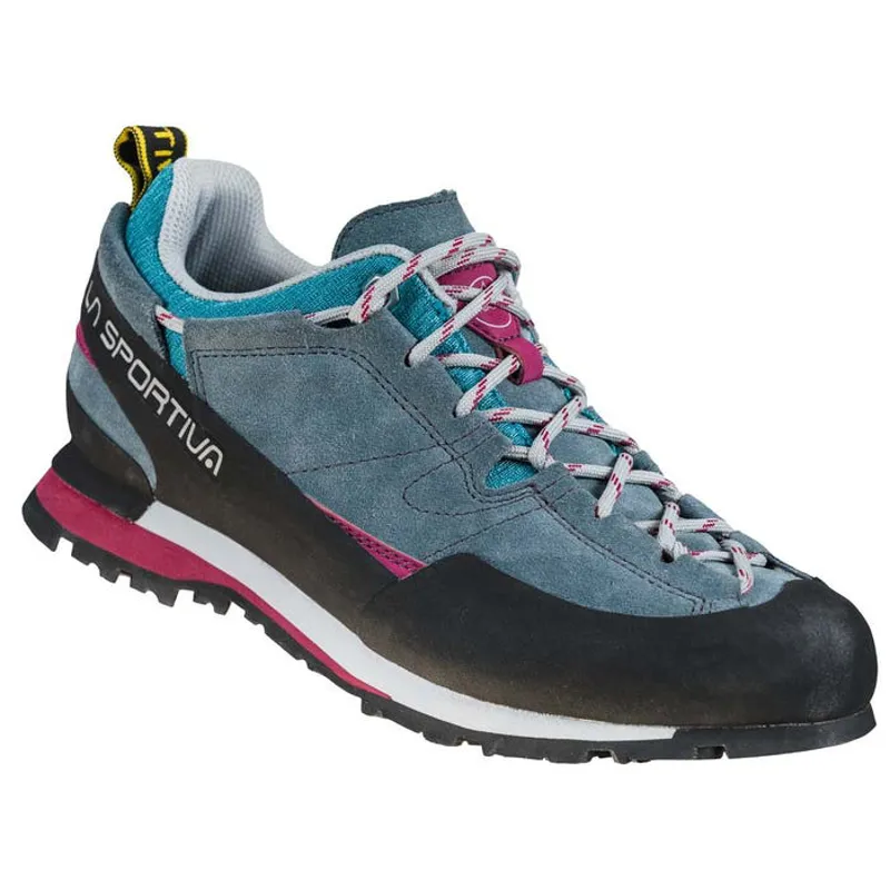 La Sportiva Boulder X Women's Approach/Walking Shoe in Slate/Red Plum-3