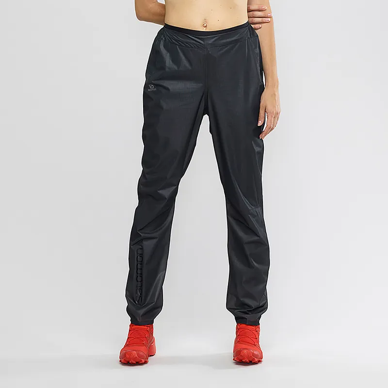 Salomon Womens Lightning Race Waterproof Pants in Black-1