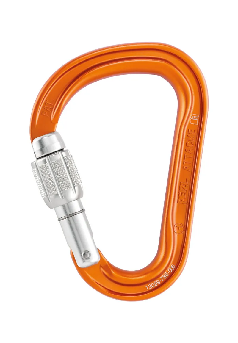 Petzl Attache Screw-Lock Carabiner in Orange