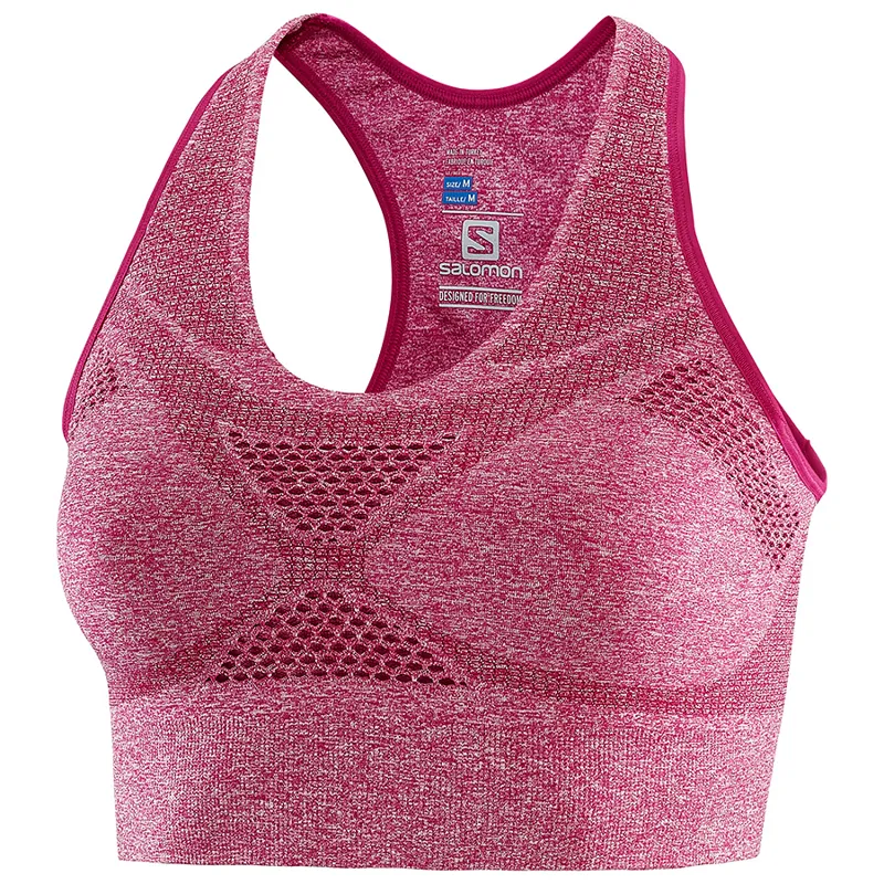 Salomon Medium Impact Bra in Cerise
