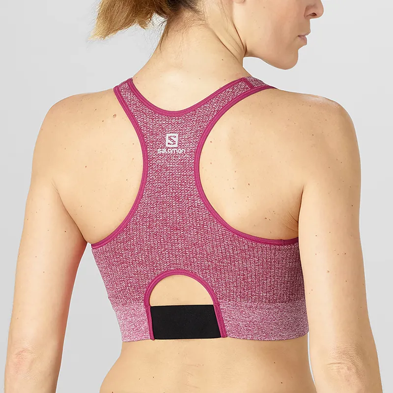 Salomon Medium Impact Bra in Cerise-2