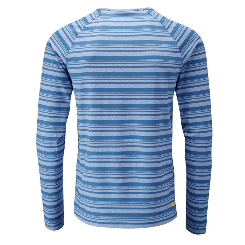 Moon Mens Striped Long Sleeve Top in Midnight-1