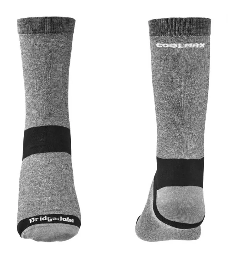 Bridgedale Liner Coolmax Boot Sock in Grey-1
