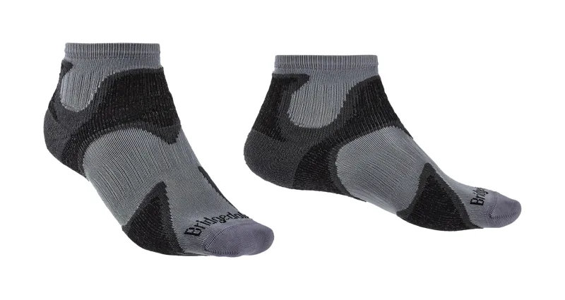 Bridgedale Trail Sport Ultralight T2 Mens Ankle Sock in Gunmetal/Black