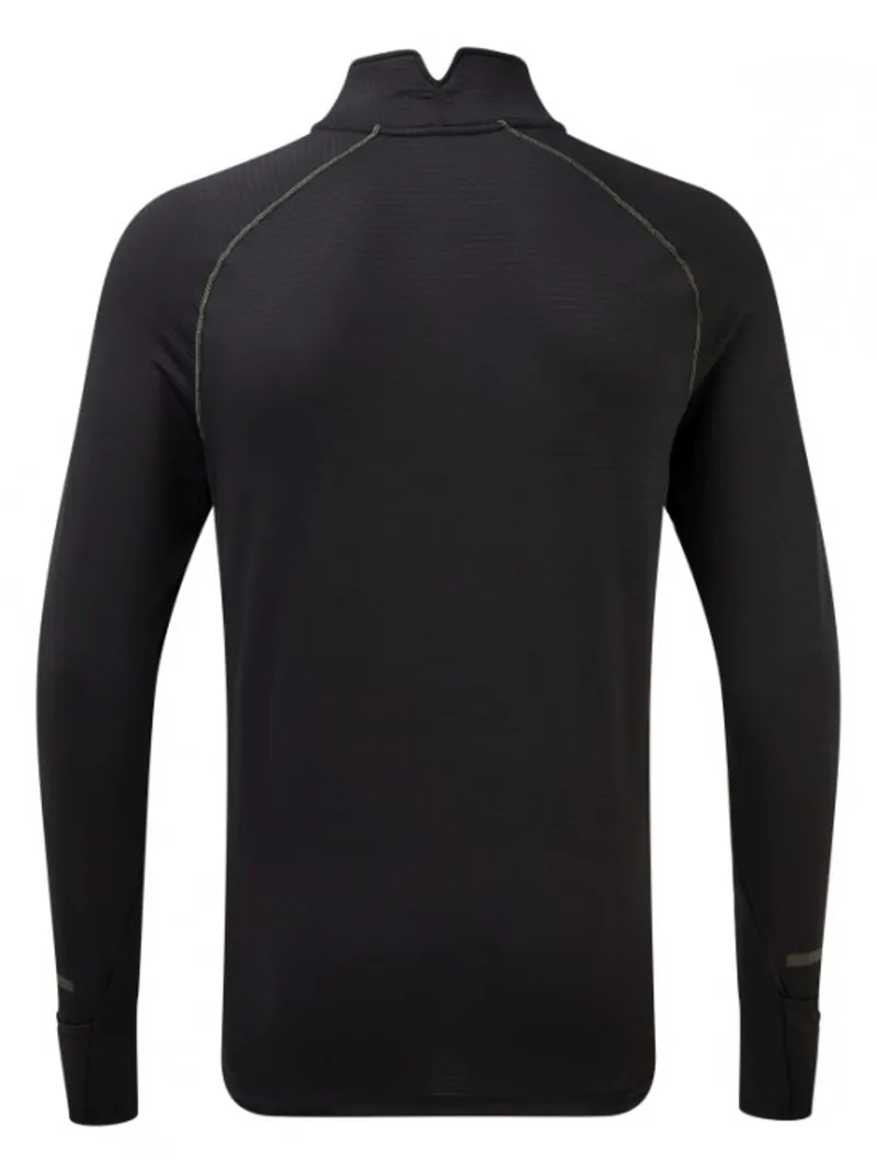 Ronhill Stride Matrix 1/2 Zip Tee in Black/Fluo Yellow-1