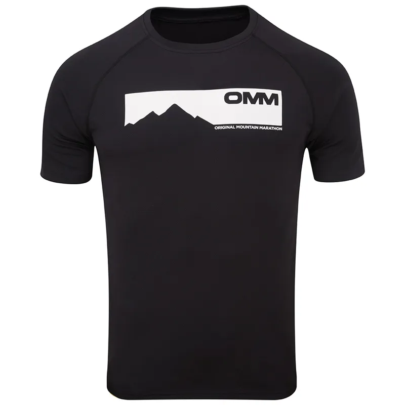 OMM Trail Tee Mens S/S Trail Running Shirt in Black