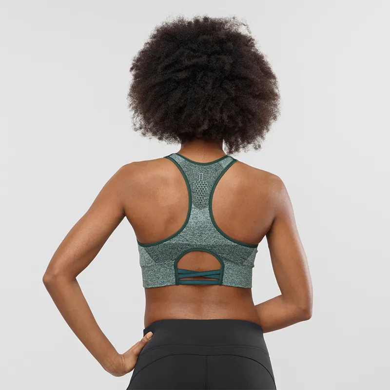 Salomon Womens MoveOn Bra in Green Gables-2