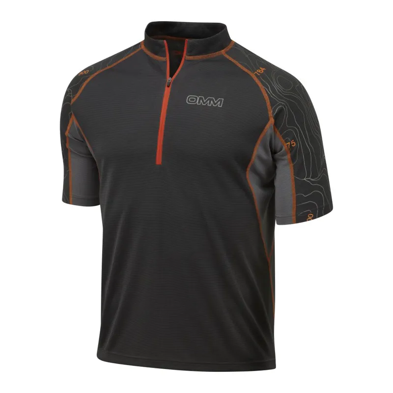 OMM Grid Tee SS Shirt in Black-1