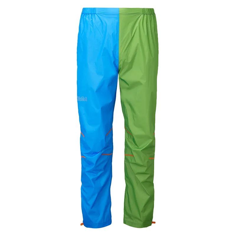 OMM Halo Pant Mens Waterproof Running Overtrouser Green Blue