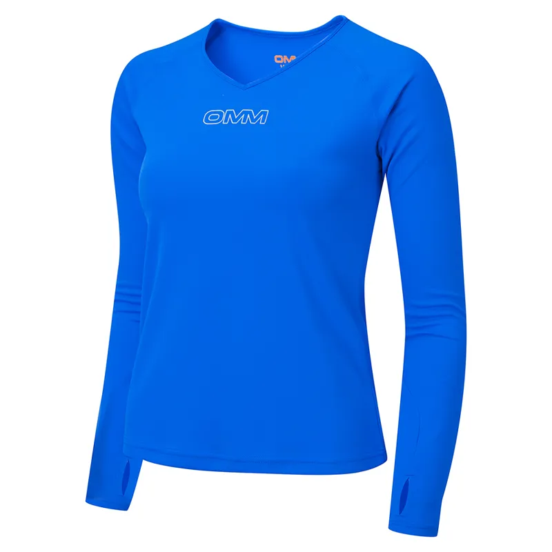 OMM Bearing Tee L/S Women's Running Top in Aqua-1