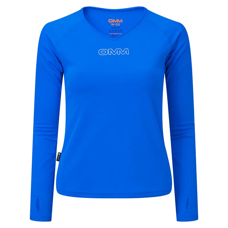 OMM Bearing Tee L/S Women's Running Top in Aqua
