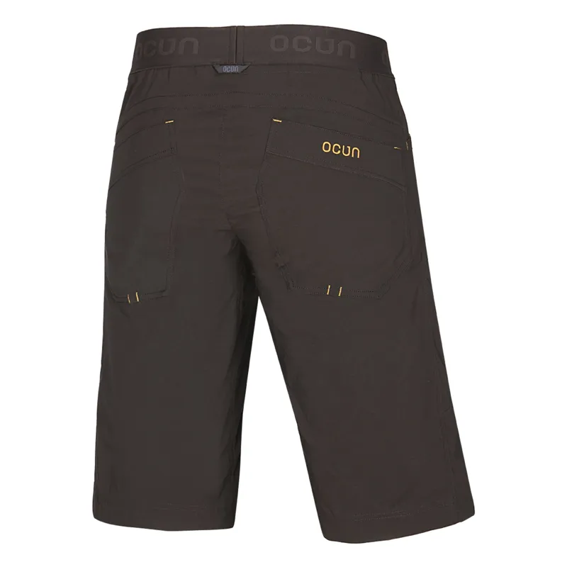 Ocun Mania Mens Climbing Short in Brown/Yellow-1