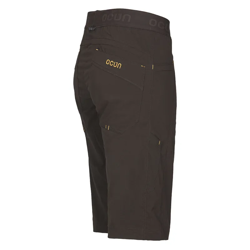 Ocun Mania Mens Climbing Short in Brown/Yellow-2