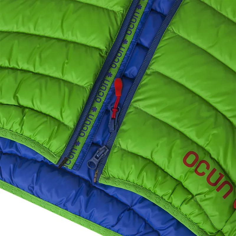 Ocun Mens Tsunami Down Jacket in Green/Blue-4