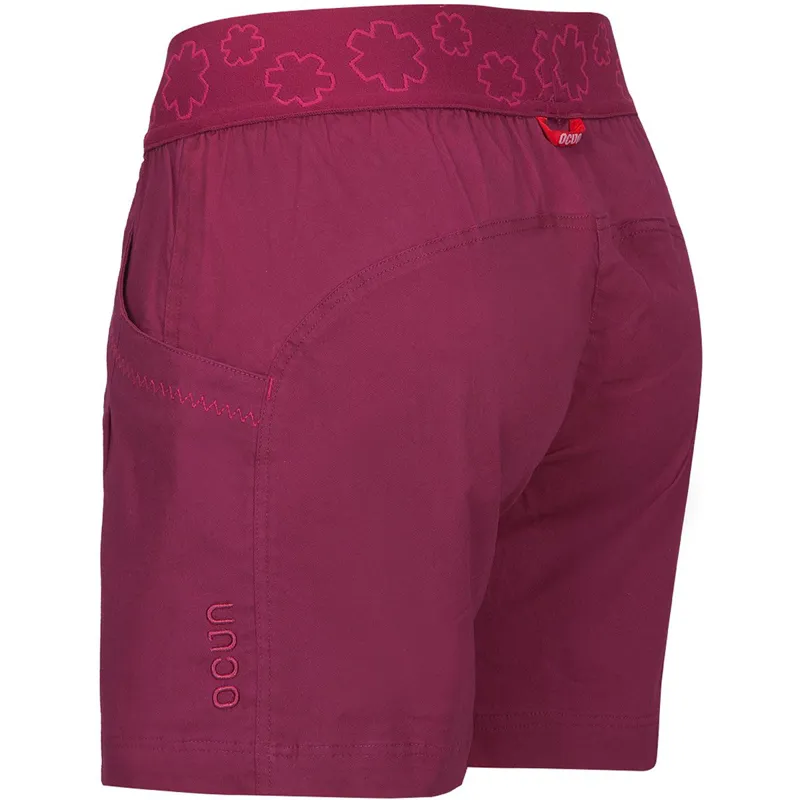 Ocun Pantera Womens Climbing Short in Beet Red-1