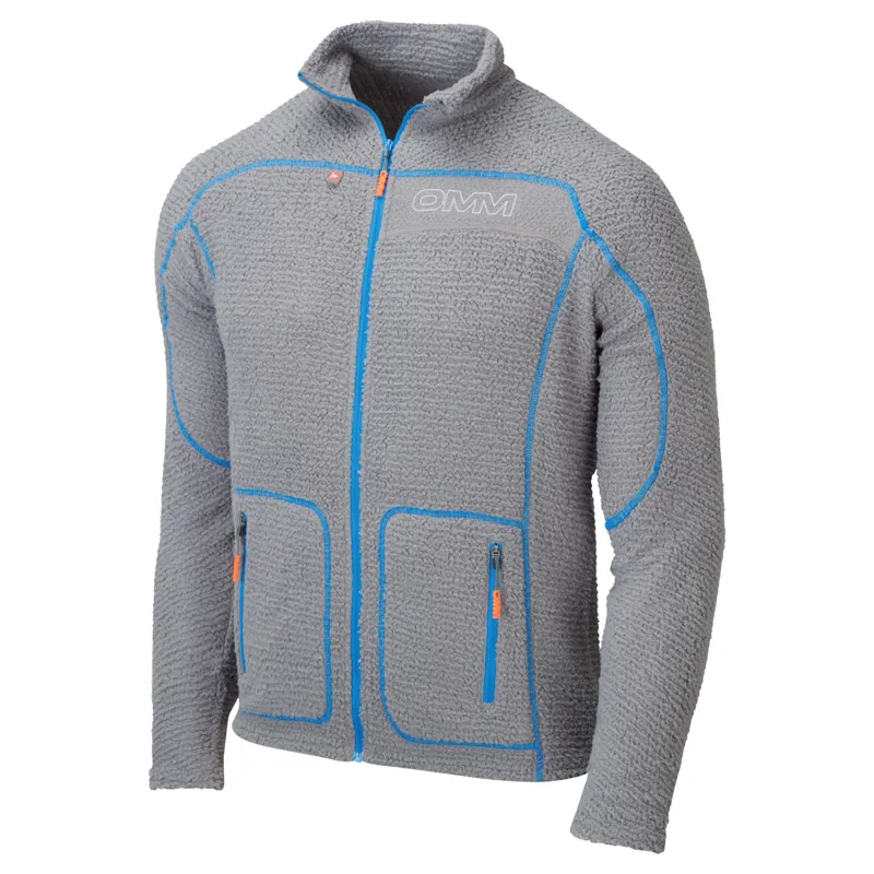 OMM Core Fleece Jacket Men's Thermal Running Top in Grey-1