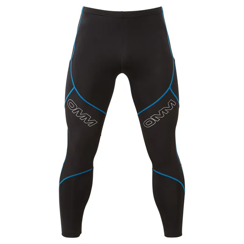 OMM Flash Winter Men's Running Tight in Black/Blue