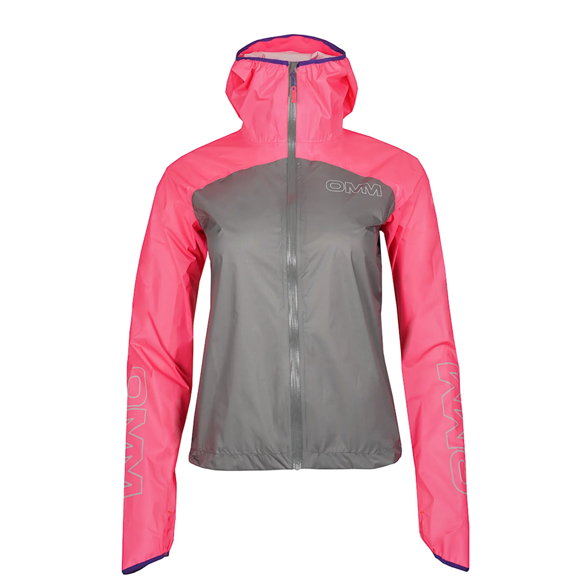 OMM Womens Halo Jacket in Grey/Pink - Main Image
