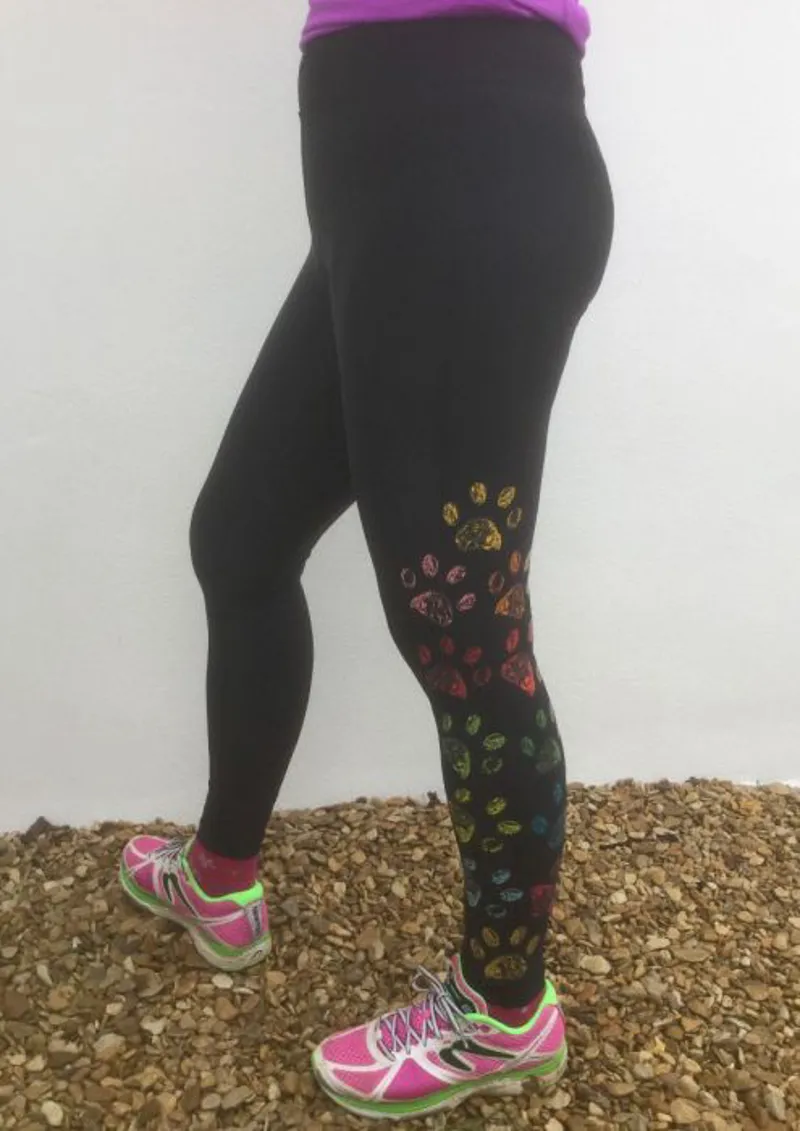 Flanci Womens Leggings in Paw-2