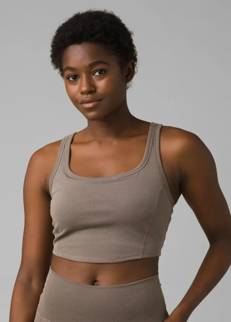 Prana Women's Becksa Bralette in Mink Heather-1