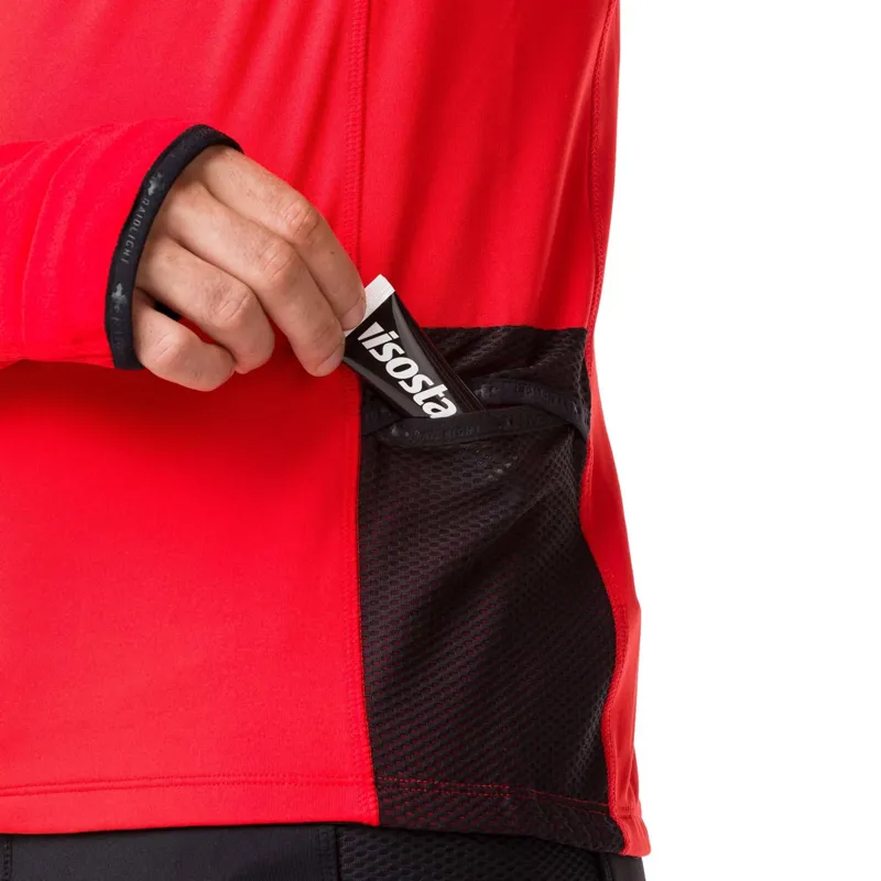 Raidlight Wintertrail Long-Sleeve Mens Running Top in Red/Black-5