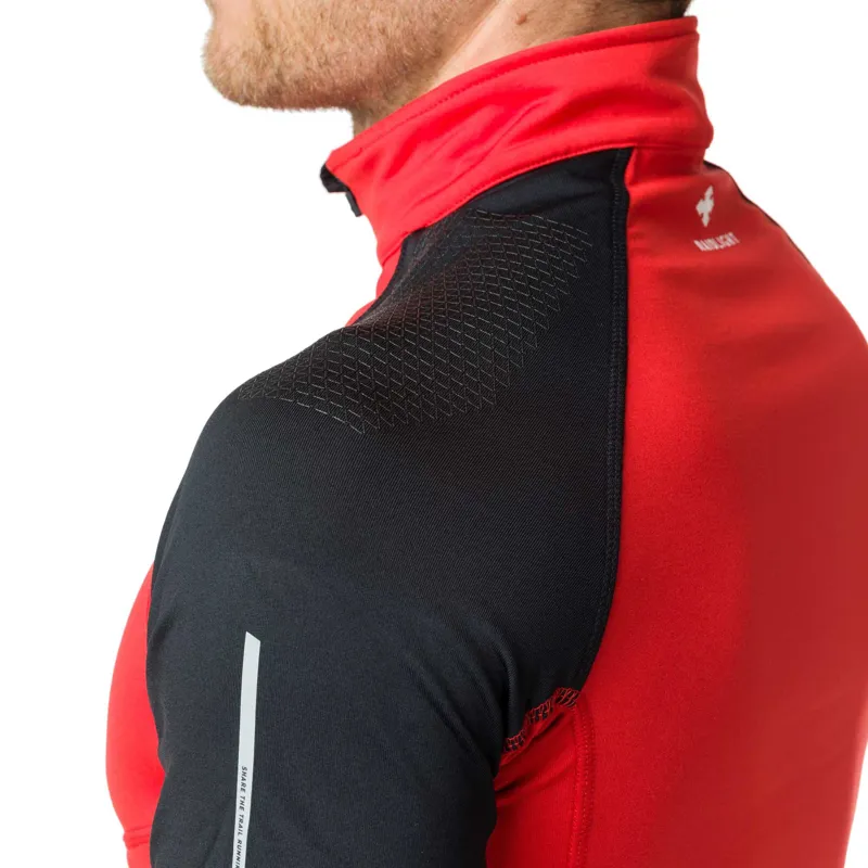 Raidlight Wintertrail Long-Sleeve Mens Running Top in Red/Black-7