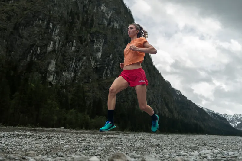 HOKA Zinal Women's Trail Running Shoe in Atlantis/Outer Space-13