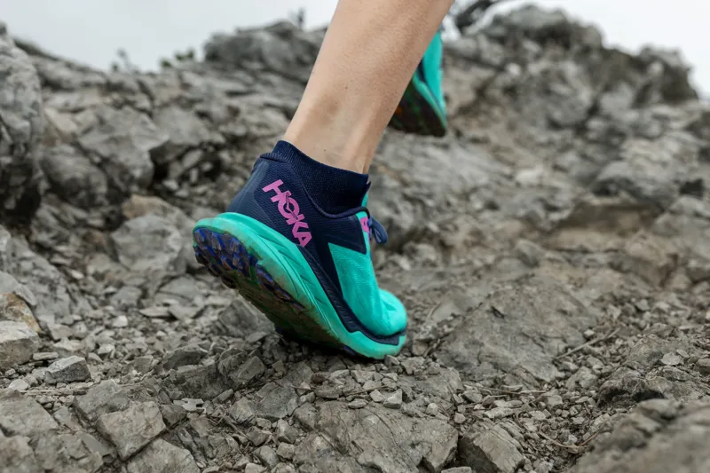 HOKA Zinal Women's Trail Running Shoe in Atlantis/Outer Space-10