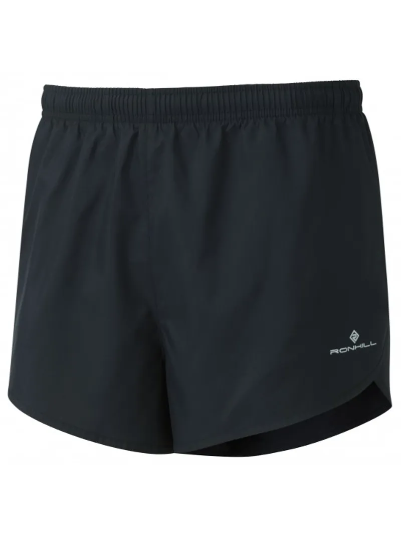 Ronhill Everyday Mens Split Short in All Black