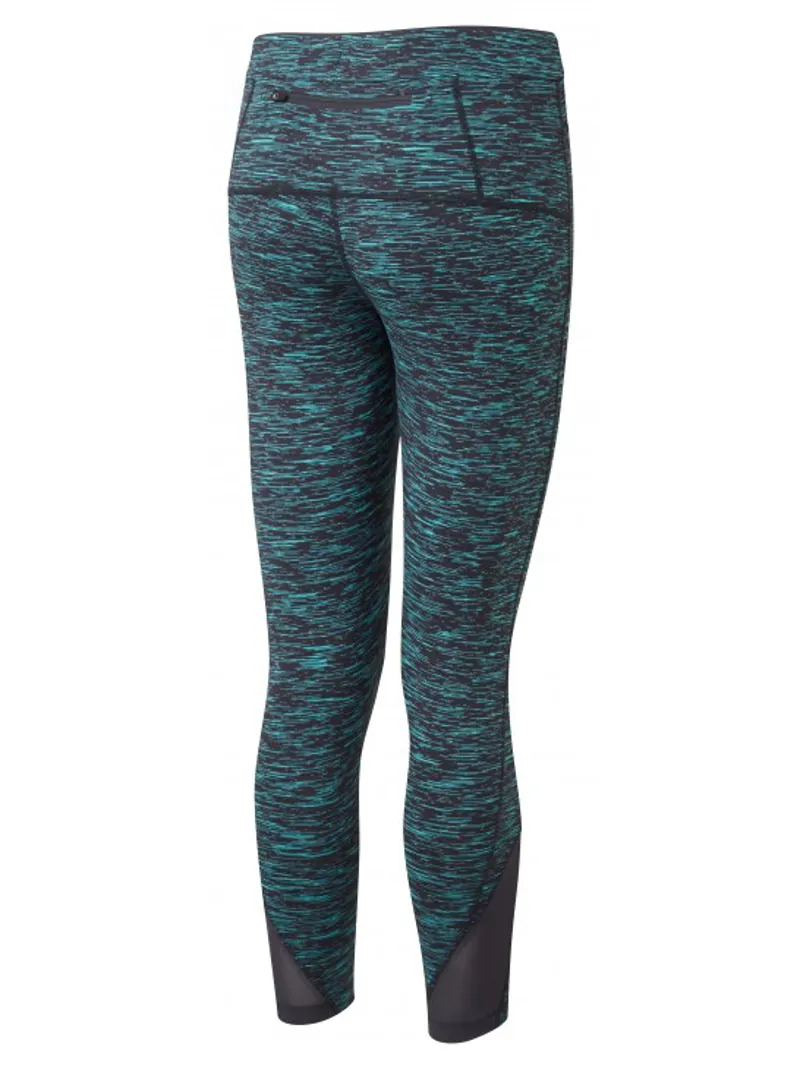 Ronhill Infinity Womens Crop Tight in Charcoal/Peacock-1
