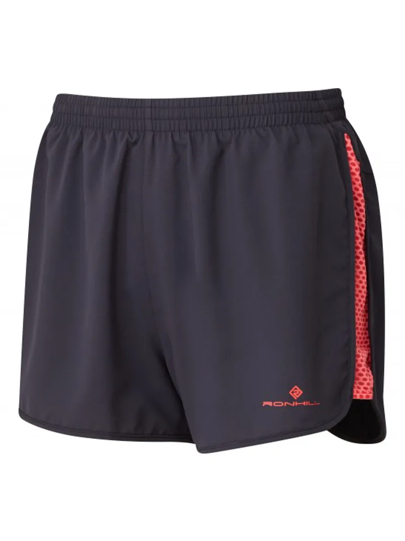Ronhill Momentum Glide Womens Short in Charcoal/Hot Pink