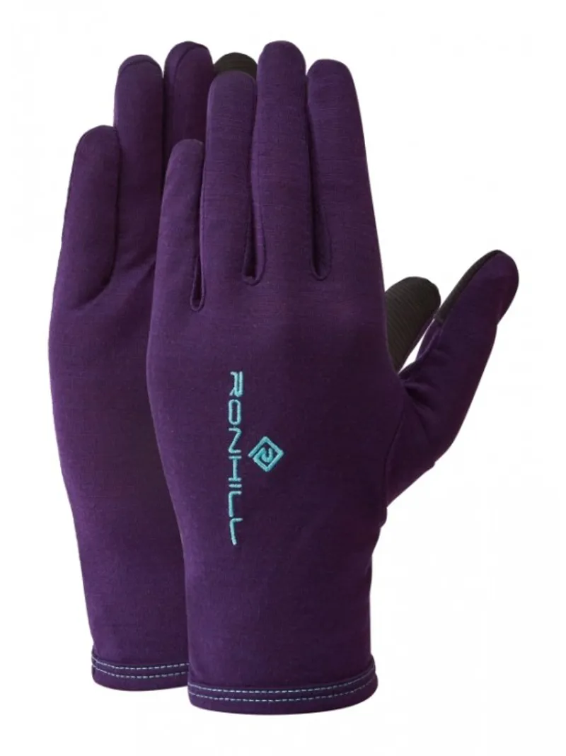 Ronhill Merino Glove in Blackberry/Aquamint