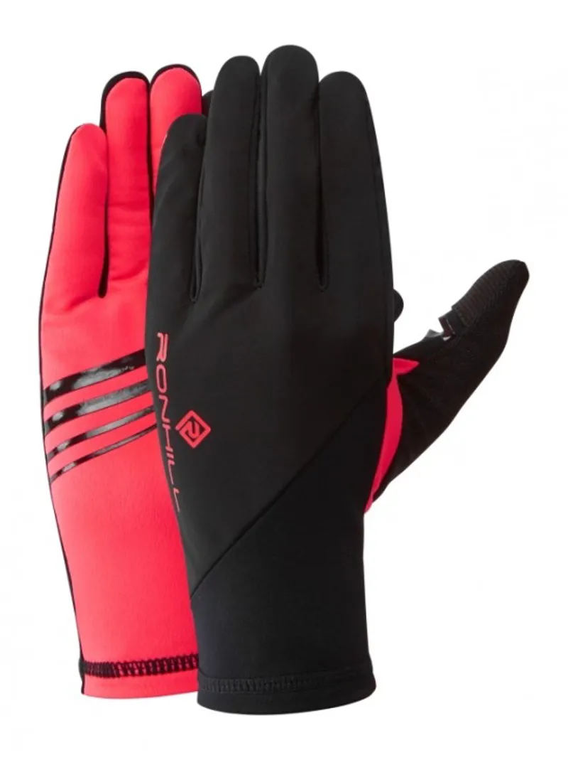 Ronhill Wind-Block Glove in Black/Hot Pink