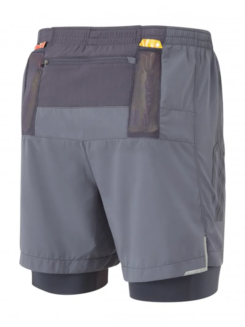 Ronhill Infinity Marathon Mens Twin Short in Charcoal/Grey-1