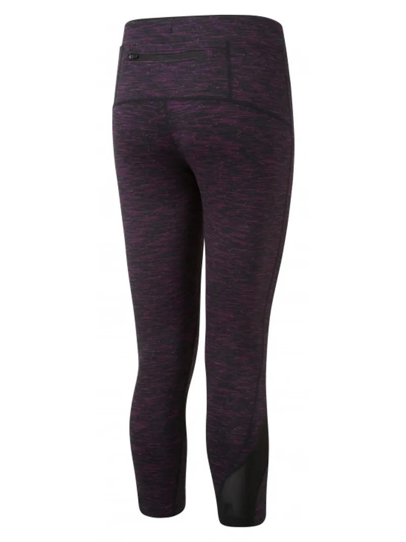 Ronhill Infinity Womens Crop Tight in Black/Grape Juice-1