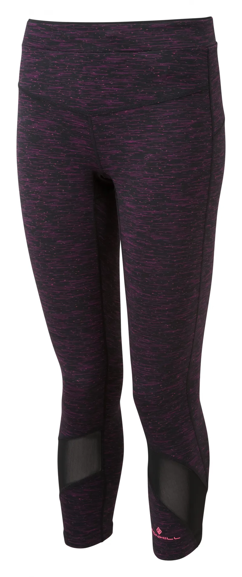 Ronhill Infinity Womens Crop Tight in Black/Grape Juice