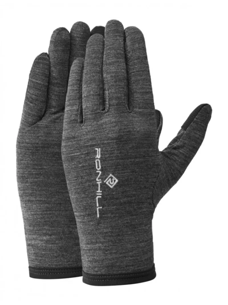Ronhill Merino Glove in Grey Marl/Black