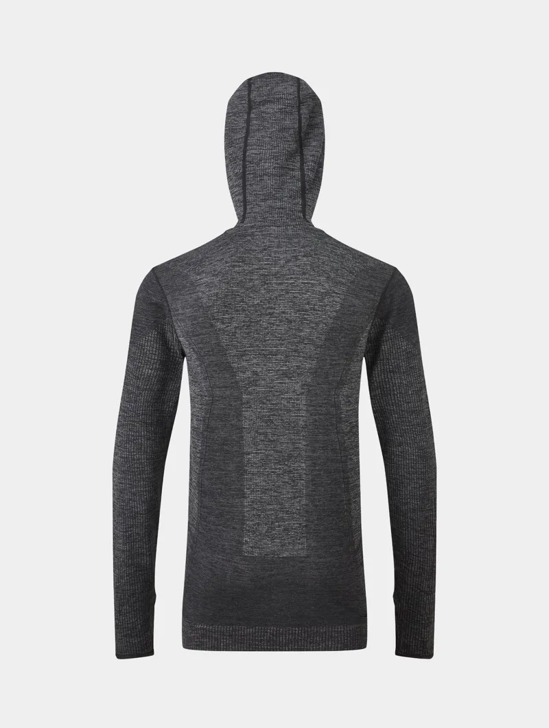 Ronhill Mens Life Seamless Hoodie in Black Marl-1