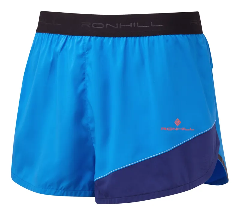 Ronhill Stride Revive Mens Racer Short in Electric Blue/Mid Blue