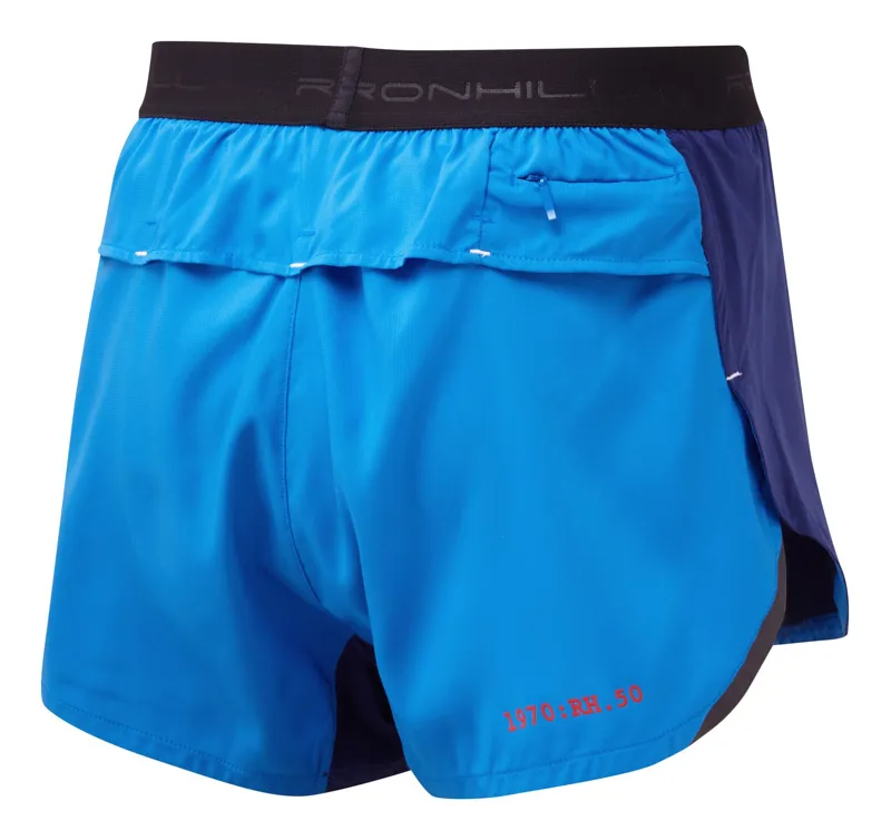 Ronhill Stride Revive Mens Racer Short in Electric Blue/Mid Blue-1