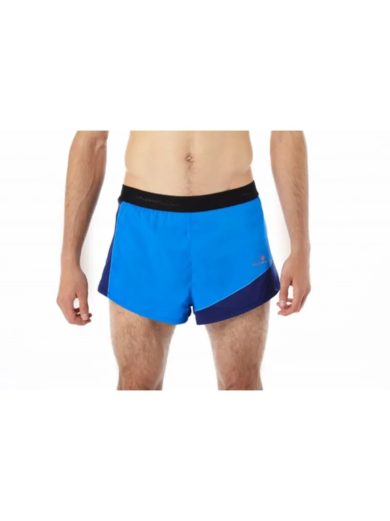 Ronhill Stride Revive Mens Racer Short in Electric Blue/Mid Blue-3